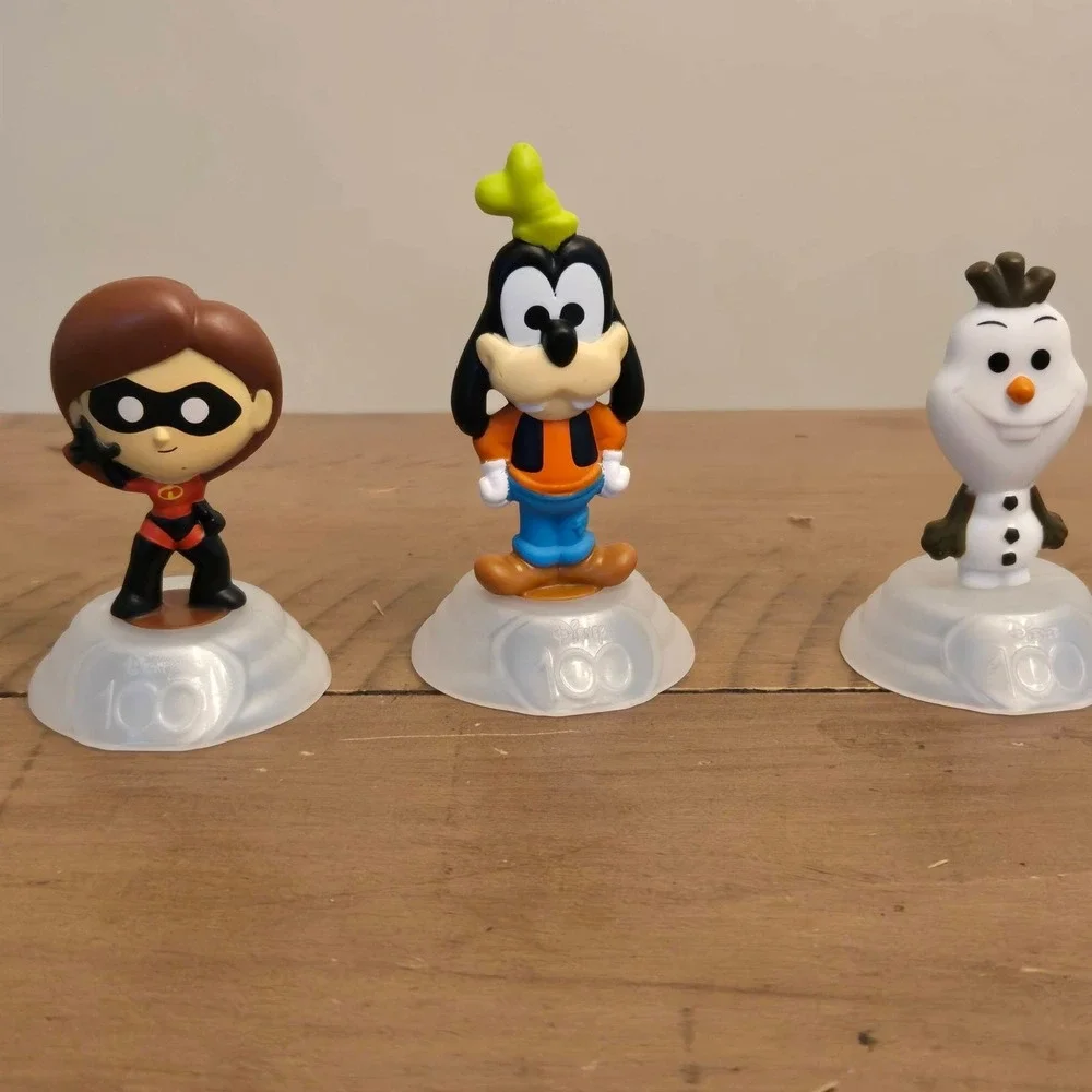 Disney McDonald's Happy Meal Toy Lot 6pc 70th & 100th Anniversary 2023-2025